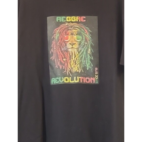 2 Lion Bob Marley rasto Crazy t-shirts size XL Reggae - Picture 2 of 5